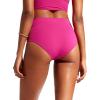 imageCRZ YOGA Womens V Cut Bikini Bottom High Waisted Cross Front Bathing Swimsuit Full Coverage Swim BriefsGranita Pink