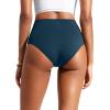 imageCRZ YOGA Womens V Cut Bikini Bottom High Waisted Cross Front Bathing Swimsuit Full Coverage Swim BriefsInsignia Blue