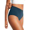 imageCRZ YOGA Womens V Cut Bikini Bottom High Waisted Cross Front Bathing Swimsuit Full Coverage Swim BriefsInsignia Blue