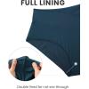 imageCRZ YOGA Womens V Cut Bikini Bottom High Waisted Cross Front Bathing Swimsuit Full Coverage Swim BriefsInsignia Blue