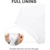 imageCRZ YOGA Womens V Cut Bikini Bottom High Waisted Cross Front Bathing Swimsuit Full Coverage Swim BriefsWhite
