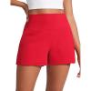 imageCRZ YOGA Butterlift Shorts for Women High Waisted for Yoga Casual Lounge Workout with Pockets LinerlessAurora Red