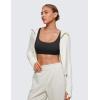 imageCRZ YOGA Softhold Womens Double Lined U Back Bralettes  Scoop Neck Unlined TShirt Everyday Bras Smooth Wireless CamiBlack