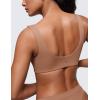 imageCRZ YOGA Softhold Womens Double Lined U Back Bralettes  Scoop Neck Unlined TShirt Everyday Bras Smooth Wireless CamiGravel Beige