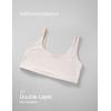 imageCRZ YOGA Softhold Womens Double Lined U Back Bralettes  Scoop Neck Unlined TShirt Everyday Bras Smooth Wireless CamiMilky White