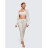 imageCRZ YOGA Softhold Womens Double Lined U Back Bralettes  Scoop Neck Unlined TShirt Everyday Bras Smooth Wireless CamiMilky White
