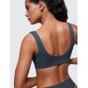 imageCRZ YOGA Softhold Womens Double Lined U Back Bralettes  Scoop Neck Unlined TShirt Everyday Bras Smooth Wireless CamiSargasso