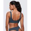 imageCRZ YOGA Softhold Womens Double Lined U Back Bralettes  Scoop Neck Unlined TShirt Everyday Bras Smooth Wireless CamiSargasso