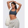 imageCRZ YOGA Softhold Womens Double Lined U Back Bralettes  Scoop Neck Unlined TShirt Everyday Bras Smooth Wireless CamiSargasso