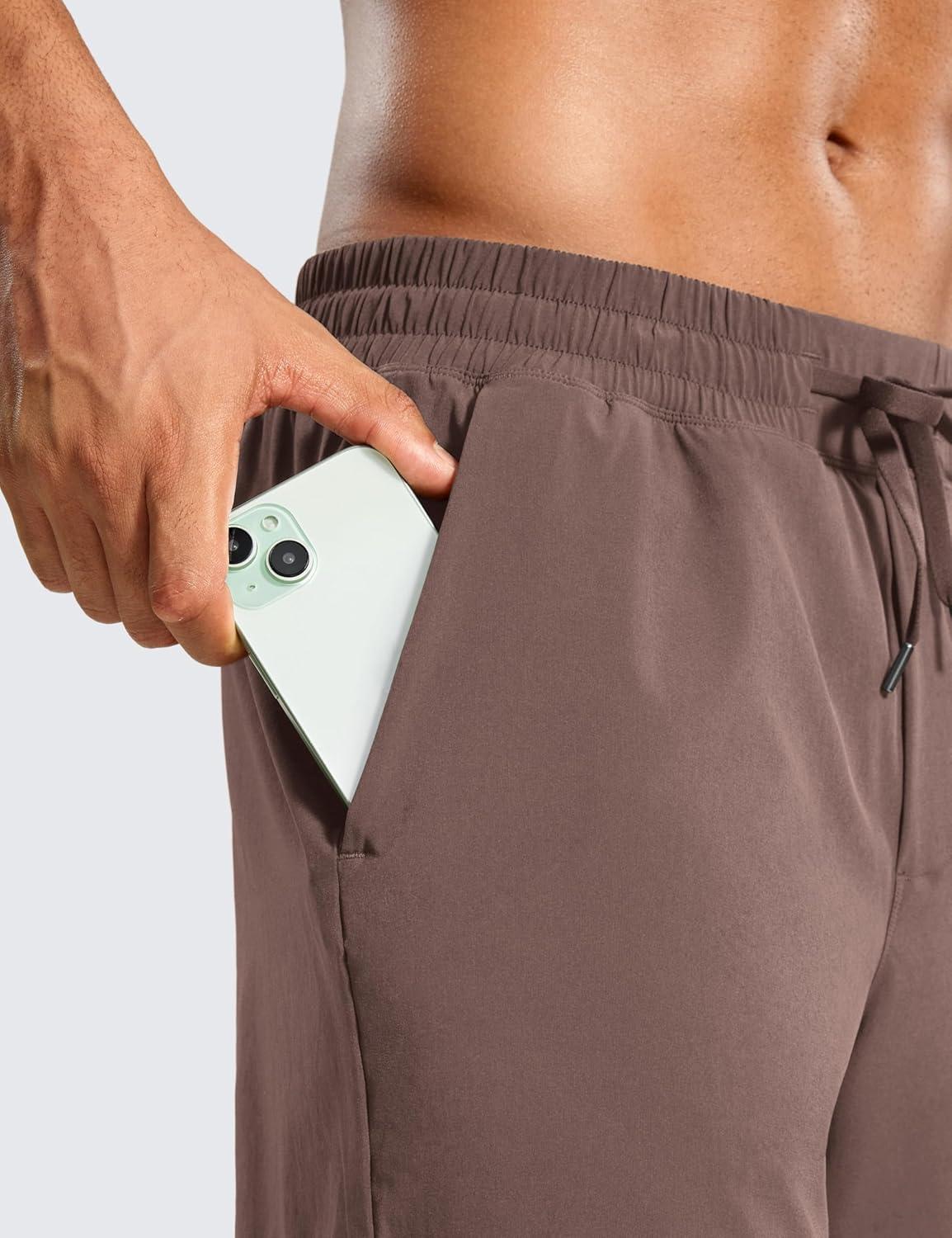 imageCRZ YOGA 2 in 1 Mens Athletic Shorts 5 with Liner Quick Dry Lightweight for Running Sports Gym with PocketsBrown Rock