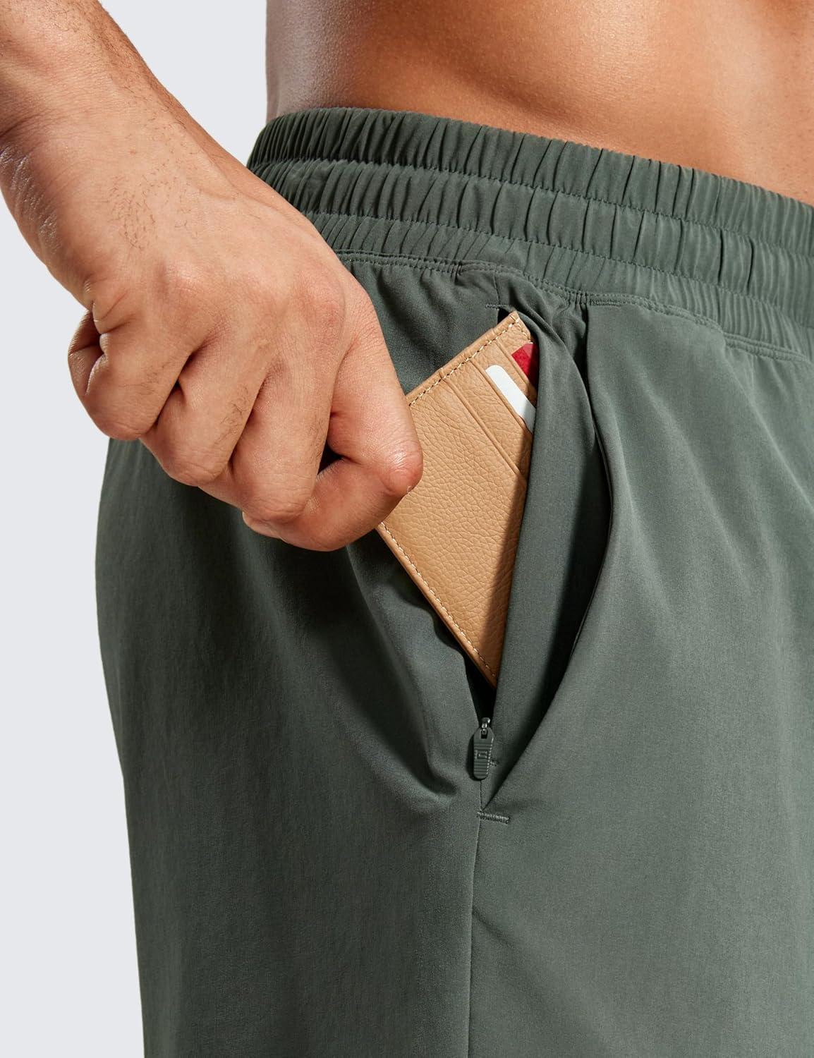 imageCRZ YOGA 2 in 1 Mens Athletic Shorts 5 with Liner Quick Dry Lightweight for Running Sports Gym with PocketsGrey Sage