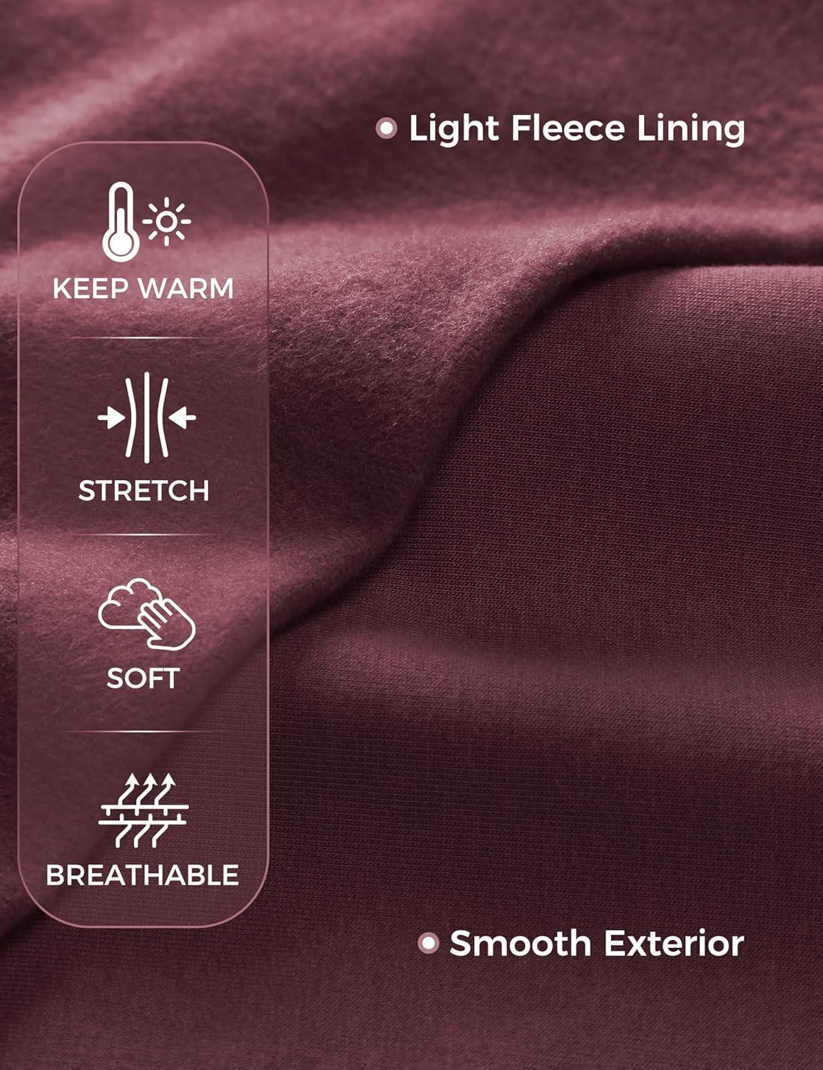 imageCRZ YOGA Womens Fleece Cropped Sweatshirts Crewneck Long Sleeve Double Raw Hem Workout Casual Pullover TopsDark Red