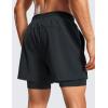 imageCRZ YOGA 2 in 1 Mens Athletic Shorts 5 with Liner Quick Dry Lightweight for Running Sports Gym with PocketsBlack