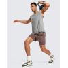 imageCRZ YOGA 2 in 1 Mens Athletic Shorts 5 with Liner Quick Dry Lightweight for Running Sports Gym with PocketsBrown Rock