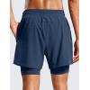 imageCRZ YOGA 2 in 1 Mens Athletic Shorts 5 with Liner Quick Dry Lightweight for Running Sports Gym with PocketsElectric Blue