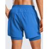 imageCRZ YOGA 2 in 1 Mens Athletic Shorts 5 with Liner Quick Dry Lightweight for Running Sports Gym with PocketsSparkle Blue