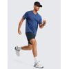 imageCRZ YOGA 2 in 1 Mens Athletic Shorts 5 with Liner Quick Dry Lightweight for Running Sports Gym with PocketsTrue Navy