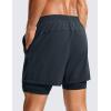 imageCRZ YOGA 2 in 1 Mens Athletic Shorts 5 with Liner Quick Dry Lightweight for Running Sports Gym with PocketsTrue Navy