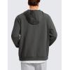 imageCRZ YOGA Mens Fleece Hoodies Basic Casual Hooded Sweatshirts Long Sleeve Pullover Workout Tops with PocketAnthracite