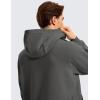 imageCRZ YOGA Mens Fleece Hoodies Basic Casual Hooded Sweatshirts Long Sleeve Pullover Workout Tops with PocketAnthracite