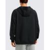 imageCRZ YOGA Mens Fleece Hoodies Basic Casual Hooded Sweatshirts Long Sleeve Pullover Workout Tops with PocketBlack