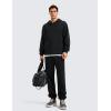 imageCRZ YOGA Mens Fleece Hoodies Basic Casual Hooded Sweatshirts Long Sleeve Pullover Workout Tops with PocketBlack