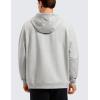 imageCRZ YOGA Mens Fleece Hoodies Basic Casual Hooded Sweatshirts Long Sleeve Pullover Workout Tops with PocketDove Grey Heather