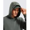 imageCRZ YOGA Mens Fleece Hoodies Basic Casual Hooded Sweatshirts Long Sleeve Pullover Workout Tops with PocketGrey Sage