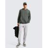 imageCRZ YOGA Mens Fleece Hoodies Basic Casual Hooded Sweatshirts Long Sleeve Pullover Workout Tops with PocketGrey Sage