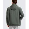 imageCRZ YOGA Mens Fleece Hoodies Basic Casual Hooded Sweatshirts Long Sleeve Pullover Workout Tops with PocketGrey Sage