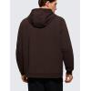 imageCRZ YOGA Mens Fleece Hoodies Basic Casual Hooded Sweatshirts Long Sleeve Pullover Workout Tops with PocketHot Fudge Brown