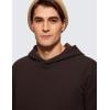 imageCRZ YOGA Mens Fleece Hoodies Basic Casual Hooded Sweatshirts Long Sleeve Pullover Workout Tops with PocketHot Fudge Brown