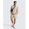 imageCRZ YOGA Mens Fleece Hoodies Basic Casual Hooded Sweatshirts Long Sleeve Pullover Workout Tops with PocketMojave Tan