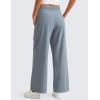 imageCRZ YOGA Stretch Wide Leg Casual Pants for Women 30quot High Waisted Dress Work Water Resistant Travel TrousersBelgian Blue