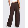 imageCRZ YOGA Stretch Wide Leg Casual Pants for Women 30quot High Waisted Dress Work Water Resistant Travel TrousersHot Fudge Brown