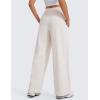 imageCRZ YOGA Stretch Wide Leg Casual Pants for Women 30quot High Waisted Dress Work Water Resistant Travel TrousersMilky White Bone