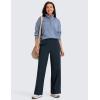 imageCRZ YOGA Stretch Wide Leg Casual Pants for Women 30quot High Waisted Dress Work Water Resistant Travel TrousersTrue Navy