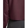 imageCRZ YOGA Womens Fleece Cropped Sweatshirts Crewneck Long Sleeve Double Raw Hem Workout Casual Pullover TopsDark Red