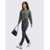 imageCRZ YOGA Womens Fleece Cropped Sweatshirts Crewneck Long Sleeve Double Raw Hem Workout Casual Pullover TopsGrey Sage