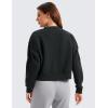 imageCRZ YOGA Womens SoftAura Crewneck Sweatshirt Long Sleeve Workout Casual Pullover Basic Fall TopsBlack