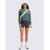 imageCRZ YOGA Womens SoftAura Crewneck Sweatshirt Long Sleeve Workout Casual Pullover Basic Fall TopsDark Forest Green