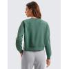 imageCRZ YOGA Womens SoftAura Crewneck Sweatshirt Long Sleeve Workout Casual Pullover Basic Fall TopsDark Forest Green