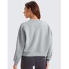 imageCRZ YOGA Womens SoftAura Crewneck Sweatshirt Long Sleeve Workout Casual Pullover Basic Fall TopsRhino Grey