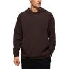 imageCRZ YOGA Mens Fleece Hoodies Basic Casual Hooded Sweatshirts Long Sleeve Pullover Workout Tops with PocketHot Fudge Brown