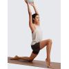 imageCRZ YOGA Womens Pima Cotton High Neck Workout Tank Racerback Athletic Sleeveless Tops Basic Casual Yoga ShirtsMojave Tan