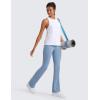 imageCRZ YOGA Womens Pima Cotton High Neck Workout Tank Racerback Athletic Sleeveless Tops Basic Casual Yoga ShirtsWhite
