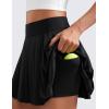 imageCRZ YOGA Womens Mini Pleated Athletic Tennis Skirts High Waisted A Line Golf Pickleball Casual Skort with Inner PocketsBlack
