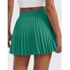 imageCRZ YOGA Womens Mini Pleated Athletic Tennis Skirts High Waisted A Line Golf Pickleball Casual Skort with Inner PocketsCascadia Green