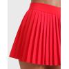 imageCRZ YOGA Womens Mini Pleated Athletic Tennis Skirts High Waisted A Line Golf Pickleball Casual Skort with Inner PocketsDeep Red