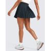 imageCRZ YOGA Womens Mini Pleated Athletic Tennis Skirts High Waisted A Line Golf Pickleball Casual Skort with Inner PocketsTrue Navy